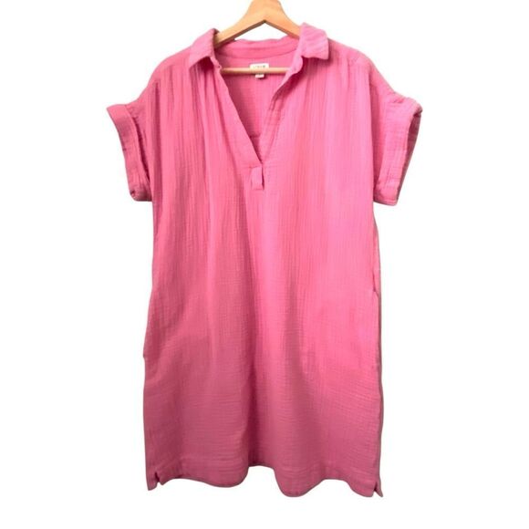 J.Crew Short-Sleeve Gauze Popover Dress with Pockets in Size Small - Picture 4 of 10